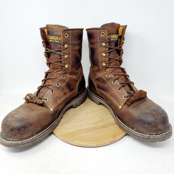 Carolina Boots Mens 11.5 D Comp Toe EH Brown Leather Work 28 Series Shoe CA8528 - Picture 6 of 16